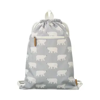 Fresk Zwemtas Jongens – 38 X 27 Cm – Gymtas – Waterafstotende Strandrugzak Voor Kinderen – Zwemzak Met Ophanglus – Wit - Polar Bear