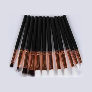 Sitna Kwasten Set Make-Up - 12 Delige Set - Beauty Set - Zwart - Wenkbrouwen - Oogschaduw