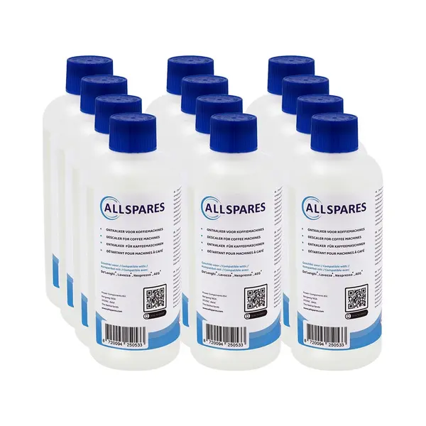 AllSpares Entkalker Für Kaffeemaschinen Geeignet Für Delonghi EcoDecalk DLSC500 Und Aeg M3BICD200 (500 Ml (12er Pack)) thumbnail