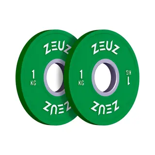 Zeuz Halterschijf 2 Stuks 1 Kg – 2 Kg Gewichten Set – Voor 50 Mm Halter - Metaal & Rubber - 2KG Schijf
