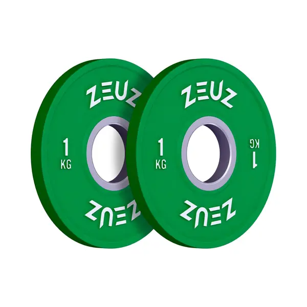 Zeuz Halterschijf 2 Stuks 1 Kg – 2 Kg Gewichten Set – Voor 50 Mm Halter - Metaal & Rubber - 2KG Schijf thumbnail
