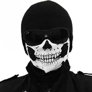 Skull Mask | Bandana | Kohl | Doodshoofd | Zwart/wit