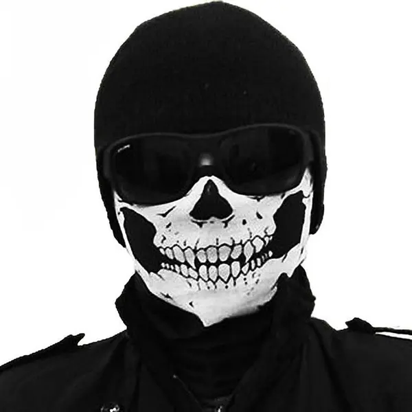 Skull Mask | Bandana | Kohl | Doodshoofd | Zwart/wit thumbnail