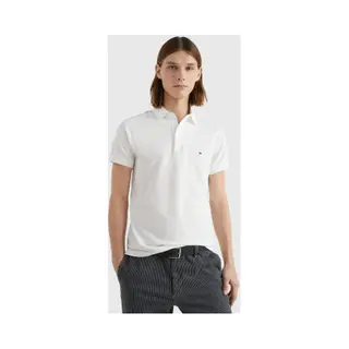 Tommy Hilfiger For Man. MW0MW17771 Polo 1985 Slim White (M), Casual, Short Sleeve, Organic Cotton, Sustainable