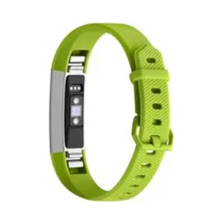 By Qubix Geschikt Voor Fitbit Alta Hr Siliconen Bandje Met Gesp - Maat, Large - Grasgroen Smartwatch Bandje