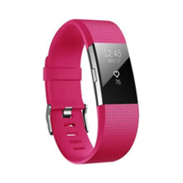 By Qubix - Geschikt Voor Fitbit Charge 2 Sportbandje - Maat, Small - Roze - Horlogeband - Smartwatchbandje thumbnail
