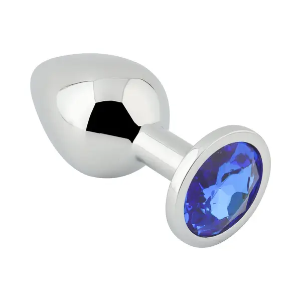 Banoch - Buttplug Aurora Blue Small - Metalen Buttplug - Diamant Steen - Blauw thumbnail