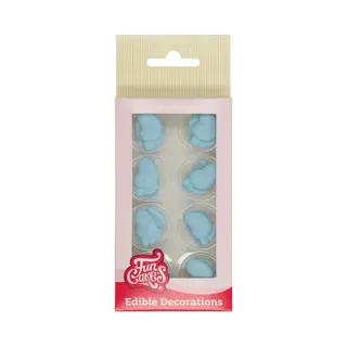 FunCakes Sugar Decorations Baby Feet Blue, Ready To Use For Cake Decoration, Perfect For Babyshower Cupcakes, Muffins And More, Glutenfree Certified,
