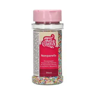 FunCakes Nonpareils Discomix, Kuchenstreusel, Großartiger Geschmack, Perfekt Zum Dekorieren Von Kuchen. 80 G.