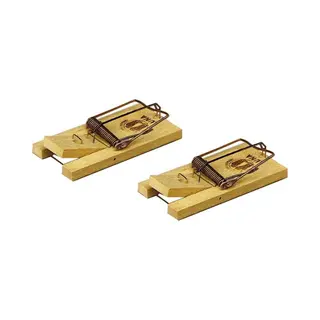 Luna Hendrik Jan Muizenval / Muizenklem - 2x Stuks - Hout - 10 Cm