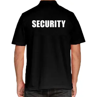Bellatio Decorations Security Poloshirt - Zwart - Voor Heren - Korte Mouwen - Kleding - Beveiliger - Medewerker M