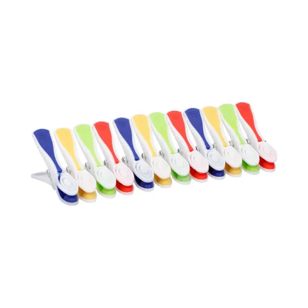Wasknijpers - 60x Stuks - Multi-kleur - Kunststof - Wasspelden thumbnail