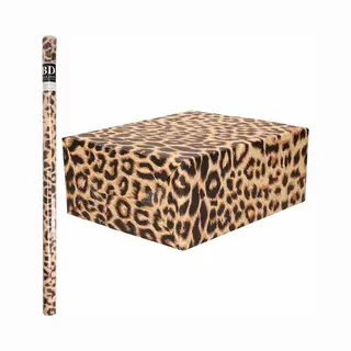 Bellatio Decorations Inpakpapier - Panter / Luipaard Print - 200 X 70 Cm - 70 Grams - Cadeaupapier