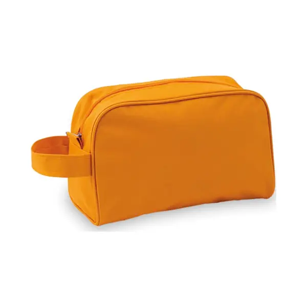 Toilettas/make-up Tas Met Handvat - Oranje - 21 X 14 X 10 Cm - Kind/volwassenen - Reizen - Handbagage thumbnail