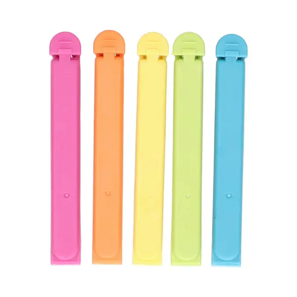 Knijpers Set - 15x Stuks - Gekleurd - Kunststof - 11 Cm - Vershoud Knijpers/clips - Sluitklemmen thumbnail