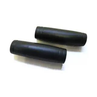 Fietshandvatten - Universeel - Set Van Twee - 22 X 110 Mm - Zwart - Rubber - Fiets Handvatten