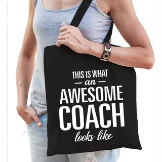 Bellatio Decorations Kadotas This Is What An Awesome Coach Looks Like Zwart Katoen - Cadeau Voor Coaches