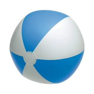 Inspirion 1x Opblaasbare Strandbal Blauw/wit 28 Cm Speelgoed - Buitenspeelgoed Strandballen - Opblaasballen - Waterspeelgoed - Schoencadeautjes Sinterklaas