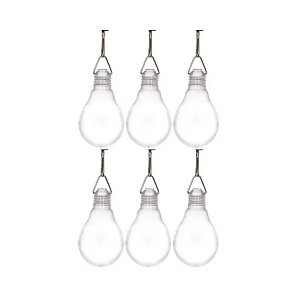 6x Buiten Verlichting Solar Lampenbolletjes Wit 11, 8 Cm - Tuinverlichting/feestverlichting Lampjes Op Zonne-energie thumbnail