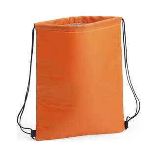 Koeltasje Rugzak Met Draagkoord - Oranje - 32 X 42 Cm - Drankjes/lunch Rugtas - Polyester/aluminium