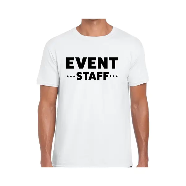 Bellatio Decorations Event Staff Tekst T-shirt Wit Heren - Evenementen Crew / Personeel Shirt M thumbnail