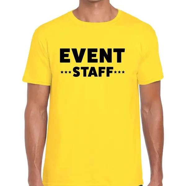 Bellatio Decorations Event Staff Tekst T-shirt Geel Heren - Evenementen Crew / Personeel Shirt Xxl thumbnail