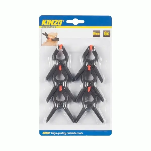 6x Stuks Zwarte Hobby Lijmklemmen 65 Mm - Marktkraam Klemmen/ Hobbyklemmen Set - Gereedschap/camping thumbnail