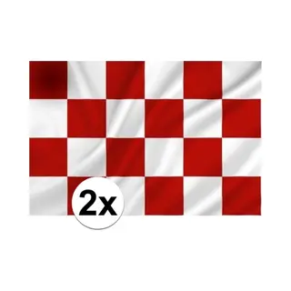 Provincie Vlag Groot - 2x - Noord Brabant - 100 X 150 Cm - Polyester - Feest Vlaggen