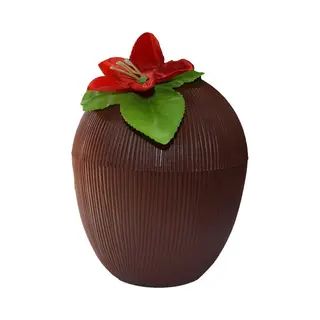 Funny Fashion Kokosnoot Drinkbeker - 12 X 10 Cm - 250 Ml - Tropisch/hawaii Thema Feest Accessoires