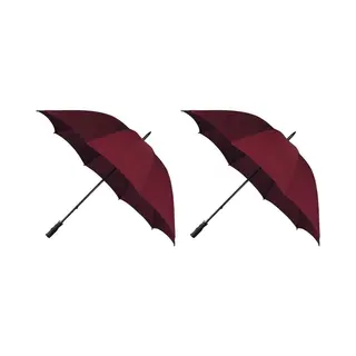 Falcone 2x Golf Stormparaplus Bordeaux Rood Windproof 130 Cm - Stormproof Paraplus