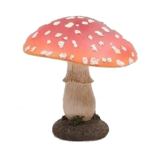 Decoratief Paddenstoel - Beeldje - 15 Cm - Tuin En Huis - Herfstdecoratie - Polyresin - Ornament