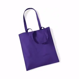10x Katoenen Schoudertasjes Paars 42 X 38 Cm - 10 Liter - Shopper/boodschappen Tas - Tote Bag - Draagtas