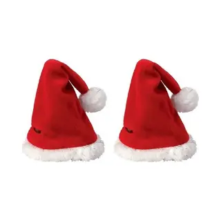 Mini Kerstmuts - 2x - Rood - 12 X 20 Cm - Polyester - Voor Knuffels/poppen
