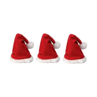 Mini Kerstmutsjes Rood - 3x Kerstmuts Voor Poppen En Huisdieren