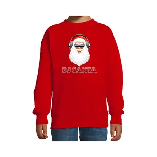 Bellatio Decorations Foute Kersttrui / Sweater - Dj Santa / Kerstman - Rood - Voor Kinderen - Stoere Kerstkleding / Christmas Outfit 170/176