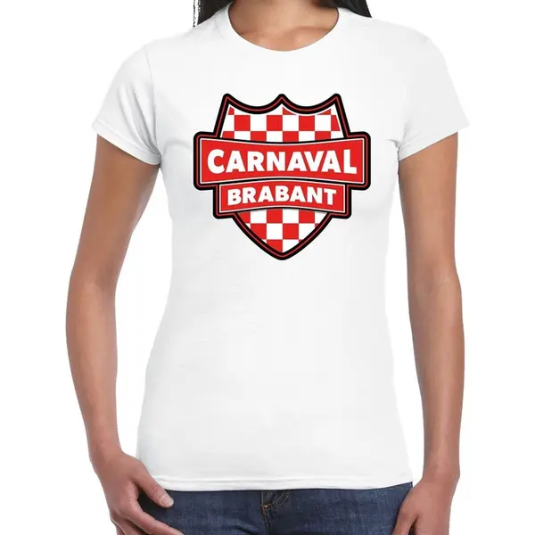 Bellatio Decorations Carnaval Verkleed T-shirt Brabant - Wit - Dames - Brabantse Feest Shirt / Verkleedkleding L thumbnail