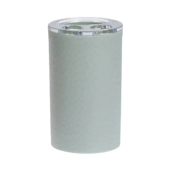 Badkamer Tandenborstelhouder - Groen - Met Diamonddesign - 7 X 11 Cm - 300 Ml - Badkameraccessoires - Drinkbeker thumbnail