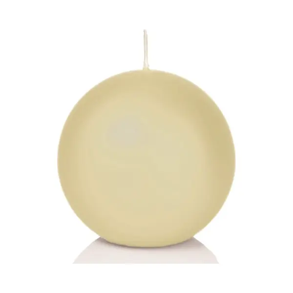 Trend Candles Bolkaars Glad - Cremewit - 7 Cm - 16 Branduren - Ronde Kaarsen thumbnail