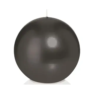 Trend Candles Bolkaars Glad - Zwart - 8 Cm - 25 Branduren - Ronde Kaarsen