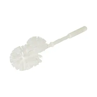 Toiletborstel - Met Randreiniger - Wit - 37 X 7.5 Cm - Kunststof - Schoonmaakborstel - Wc Borstel / Sanitair