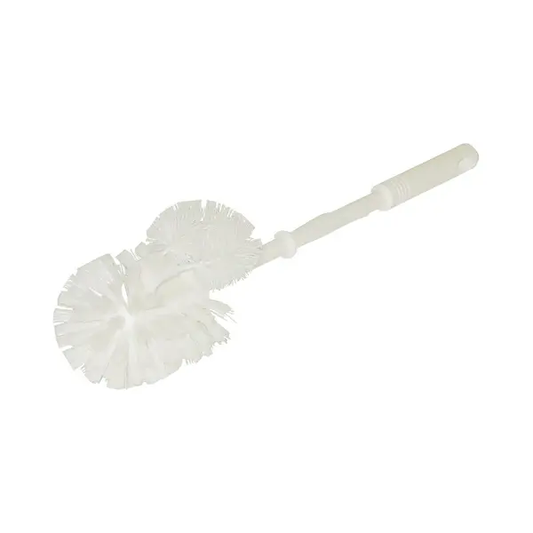 Toiletborstel - Met Randreiniger - Wit - 37 X 7.5 Cm - Kunststof - Schoonmaakborstel - Wc Borstel / Sanitair thumbnail