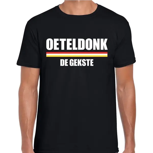 Bellatio Decorations Carnaval T-shirt Oeteldonk De Gekste Voor Heren - Zwart - S-Hertogenbosch - Carnavalsshirt / Verkleedkleding L thumbnail