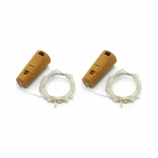 Stern Fabrik Flesverlichting - 2x - Led Lichtsnoer - 80 Cm - Warm Wit - Kurk - Voor Wijnfles - Verlichting