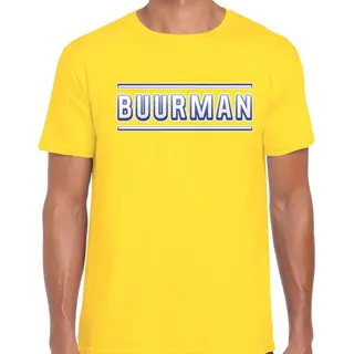 Bellatio Decorations Buurman En Buurman - Verkleed T-shirt - Geel - Voor Heren - Carnaval - Kleding - Kostuum Xl