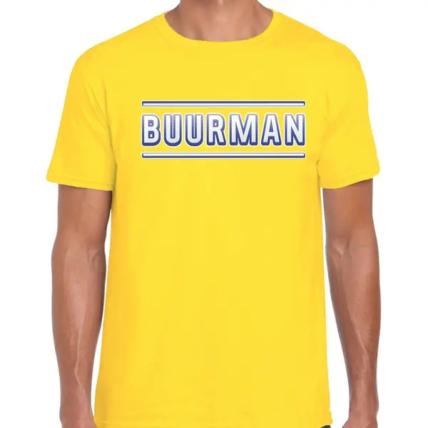 Bellatio Decorations Buurman En Buurman - Verkleed T-shirt - Geel - Voor Heren - Carnaval - Kleding - Kostuum Xxl thumbnail