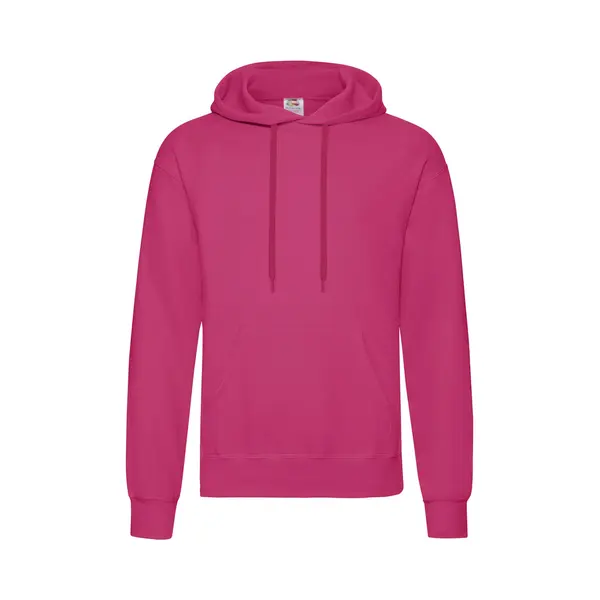 Fruit Of The Loom Capuchon Sweater Fuchsia Roze Voor Volwassenen - Classic Hooded Sweat - Hoodie - Heren Kleding L thumbnail