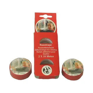 Anna's Collection Raamtape Rood - 2x Rol - 10 Meter X 1, 8 Cm - Raamversiering - Kerstversiering