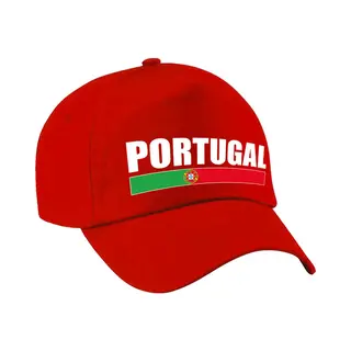 Bellatio Decorations Portugal Supporters Pet Rood Voor Dames En Heren - Portugal Landen Baseball Cap - Supporter Kleding
