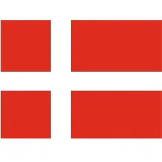 Bellatio Decorations Vlag Van Denemarken Stickers - 10x - 7 X 10 Cm - Landen - Deense Vlaggetjes - Versiering - Feestartikelen