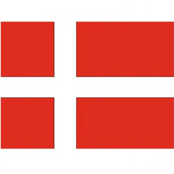 Bellatio Decorations Vlag Van Denemarken Stickers - 10x - 7 X 10 Cm - Landen - Deense Vlaggetjes - Versiering - Feestartikelen thumbnail